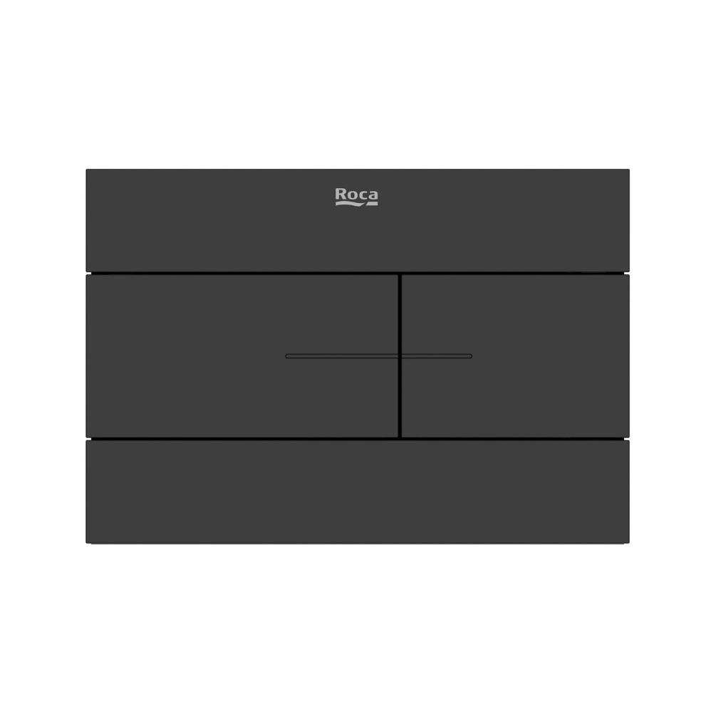 Cut out image of the Roca Duplo S PS2 Matt Black Dual Flush Plate